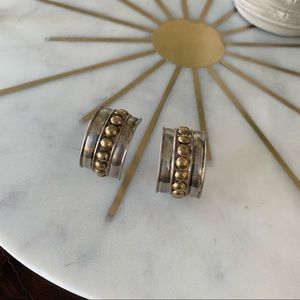 Vintage silver hoop earrings